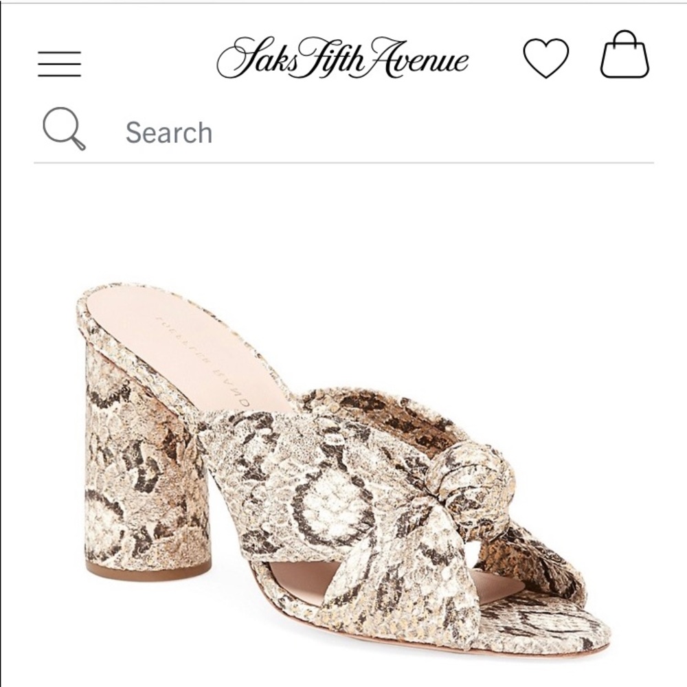 Loeffler Randall coco Knotted snakeskin slide 9 - Picture 1 of 14